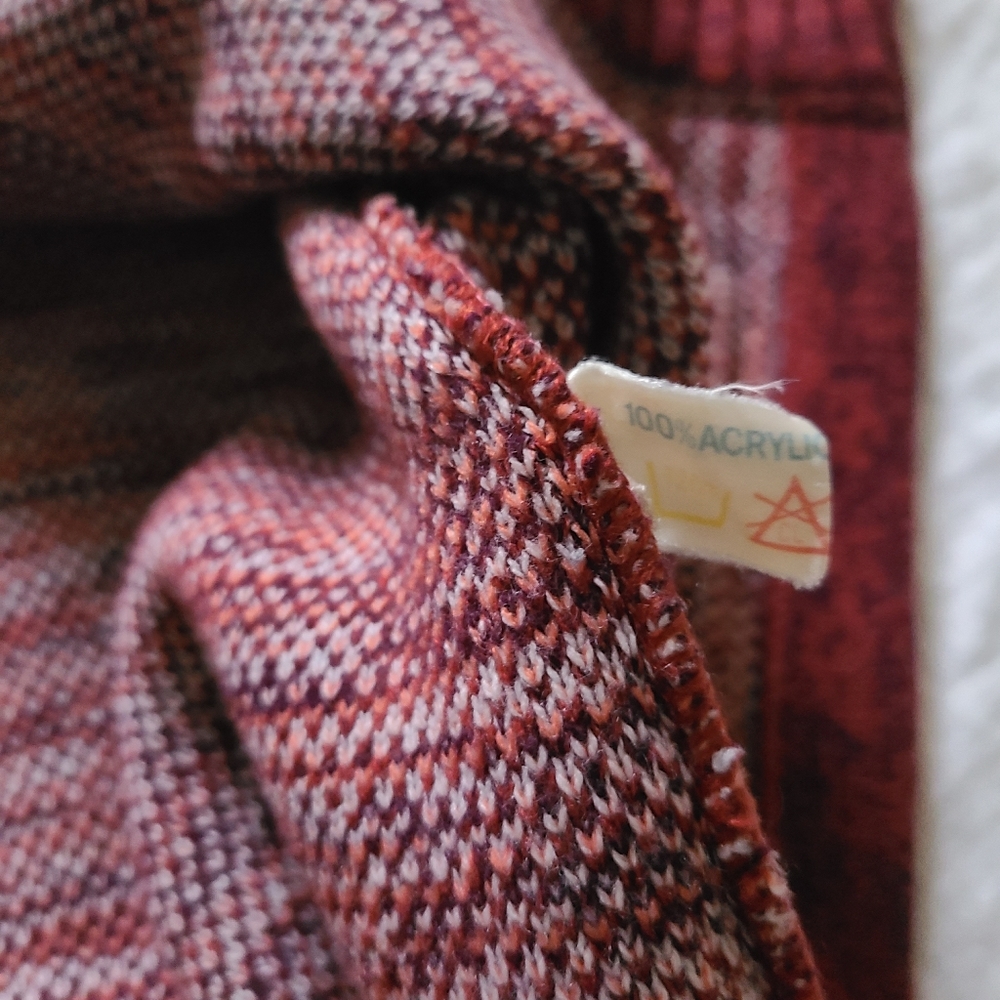 Vintage Eaton Women's L Jacket Acrylic Nordic Geometric Alpine Long Sleeves - Picture 11 of 13